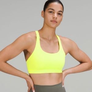 Lululemon Energy Bra Medium Support Electric Lemon Size 8.